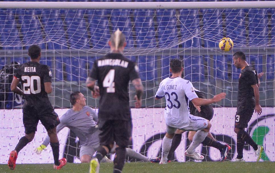 Niente da fare per Skorupski: Roma-Fiorentina 0-2. Ansa